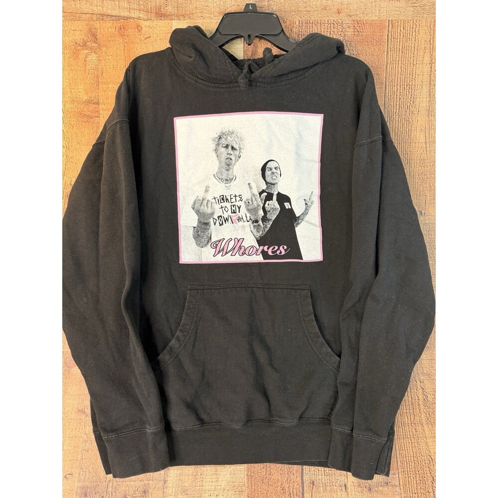 MGK Travis Barker Whores Hoodie XL Famous Stars Straps Tickets To My Downfall